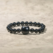 Buddha Stones Black Cat Natural Black Onyx Protection Bracelet - image 9