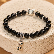 Buddha Stones Black Cat Natural Black Onyx Kitten Support Bracelet - image 4