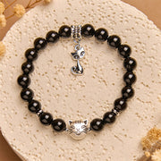 Buddha Stones Black Cat Natural Black Onyx Kitten Support Bracelet - image 3