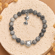 FREE Today: Emotional Balance and Strength Handmade Save A Cat Black Veined Jasper Bracelet - image 2
