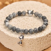 FREE Today: Emotional Balance and Strength Handmade Save A Cat Black Veined Jasper Bracelet - image 3