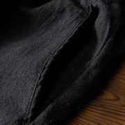 Buddha Stones Casual Solid Color Simple Design Drawstring Ramie Linen Men's Pants With Pockets - image 16