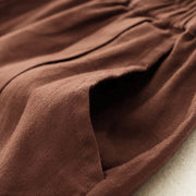 Buddha Stones Casual Solid Color Women's Cotton Shorts With Pockets - image 18
