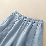 Buddha Stones Casual Solid Color Women's Cotton Shorts With Pockets - image 23