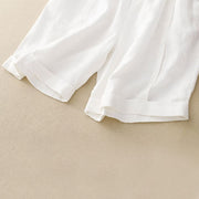 Buddha Stones Casual Solid Color Women's Cotton Shorts With Pockets - image 35
