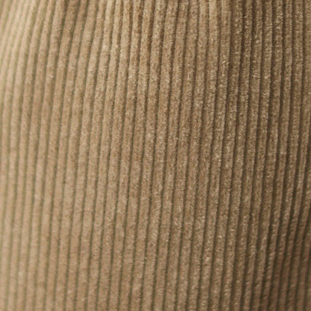 Buddha Stones Casual Buttons Leg Opening Design Women's Cotton Corduroy Pants With Pockets - image 8