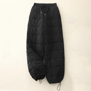 Buddha Stones Winter Drawstring Leg Opening Design Women's Cotton Pants With Pockets - Black - US8-10，UK/AU12-14，EU40-42 (2XL) - image 15