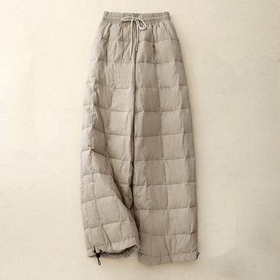 Buddha Stones Winter Drawstring Leg Opening Design Women's Cotton Pants With Pockets - Tan - US8-10，UK/AU12-14，EU40-42 (2XL) - image 1