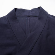 Buddha Stones Retro Chinese Frog-Buttons Design Open Front Jacket Men's Cotton Kimono - image 9