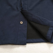 Buddha Stones Men's Plain Frog-Button Design Open Front Fleece-Lined Cotton Linen Jacket Kimono - image 7