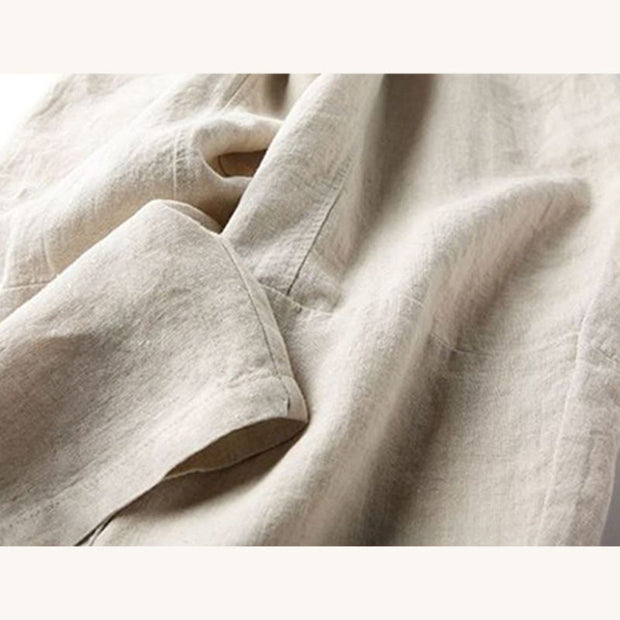 Buddha Stones Casual High Waist Design Women's Harem Cotton 7-8 Length Pants With Pockets - image 7