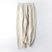 Buddha Stones Casual High Waist Design Women's Harem Cotton 7-8 Length Pants With Pockets - image 2
