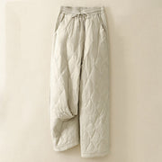 Buddha Stones Casual High Waist Drawstring Design Women's Wide Leg Cotton Pants With Pockets - Beige - US8-10，UK/AU12-14，EU40-42 (2XL) - image 8