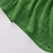 Buddha Stones Summer V-Neck Design Half Sleeve Cotton Midi Dress - image 7