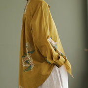 Buddha Stones Literary Artistic Flower Print Cotton Clothing - image 8