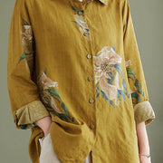 Buddha Stones Literary Artistic Flower Print Cotton Clothing - image 10