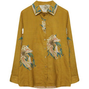 Buddha Stones Literary Artistic Flower Print Cotton Clothing - image 14