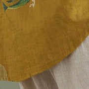 Buddha Stones Literary Artistic Flower Print Cotton Clothing - image 7
