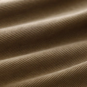 Buddha Stones Tan Solid Color Corduroy Puff Long Sleeve Midi Dress - image 11