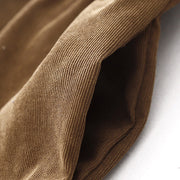 Buddha Stones Button Design Cotton Corduroy Peter Pan Collar Long Sleeve Midi Dress With Pockets - image 6
