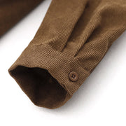 Buddha Stones Button Design Cotton Corduroy Peter Pan Collar Long Sleeve Midi Dress With Pockets - image 10