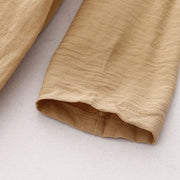 Buddha Stones Spring Plain Lapel Long Sleeve Cotton Linen Midi Dress With Pockets - image 17