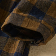 Buddha Stones Casual Contrast Color Plaid Buttons Design Cotton Linen Midi Dress With Pockets - image 10