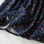 Buddha Stones Ethnic Printing Floral Lace-Up Design Cotton Linen Midi Dress - image 8