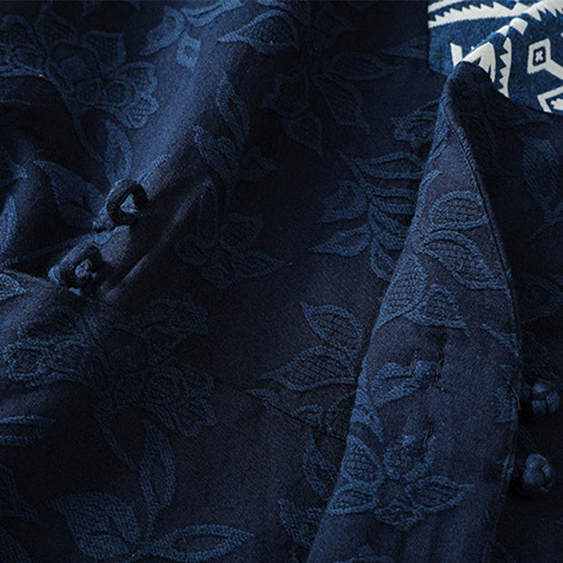 Buddha Stones Casual Jacquard Frog-Button Women's Cotton Linen Shirt - image 10