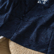 Buddha Stones Casual Jacquard Frog-Button Women's Cotton Linen Shirt - image 9