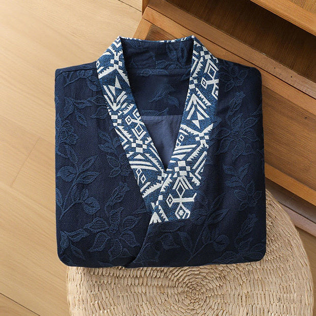 Buddha Stones Casual Jacquard Frog-Button Women's Cotton Linen Shirt - image 4