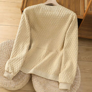 Buddha Stones Retro Plain Women's Cotton Jacket With Pockets - image 2