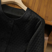Buddha Stones Retro Plain Women's Cotton Jacket With Pockets - image 20