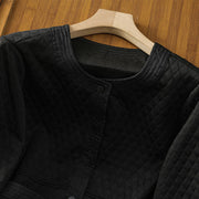 Buddha Stones Retro Plain Women's Cotton Jacket With Pockets - image 19