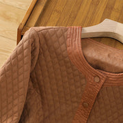 Buddha Stones Retro Plain Women's Cotton Jacket With Pockets - image 24