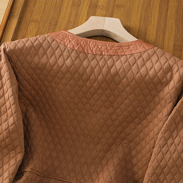 Buddha Stones Retro Plain Women's Cotton Jacket With Pockets - image 27