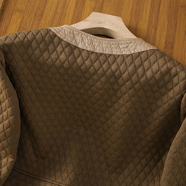 Buddha Stones Retro Plain Women's Cotton Jacket With Pockets - image 33