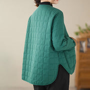 Buddha Stones Retro Plain Women's Thick Cotton Coat Jacket With Pockets - image 17