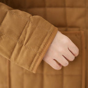 Buddha Stones Retro Plain Women's Thick Cotton Coat Jacket With Pockets - image 30