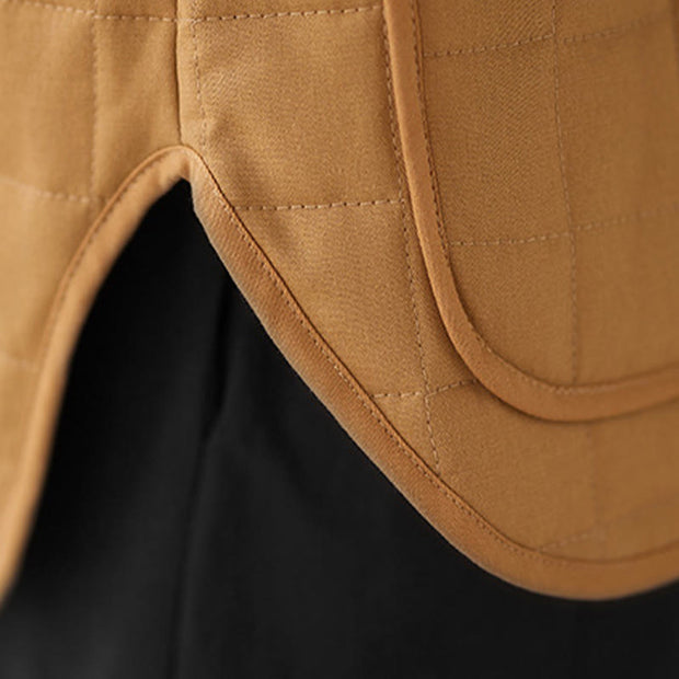 Buddha Stones Retro Plain Women's Thick Cotton Coat Jacket With Pockets - image 27