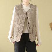 Buddha Stones Double-sided Style Women's Viscose Fiber Vest Waistcoat With Pockets - image 2