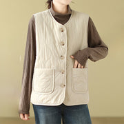 Buddha Stones Double-sided Style Women's Viscose Fiber Vest Waistcoat With Pockets - image 15