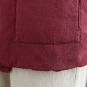 Buddha Stones Plain Lace-up Women's Cotton Vest Waistcoat With Pockets - image 15