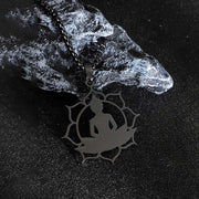 Buddha Stones Vintage Lotus Sitting Buddha Design Stainless Steel Enlightenment Necklace Pendant - image 12