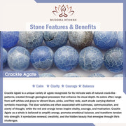 Buddha Stones Natural Stone Sea Turtle Turquoise Crackle Agate Wisdom Bracelet - image 4