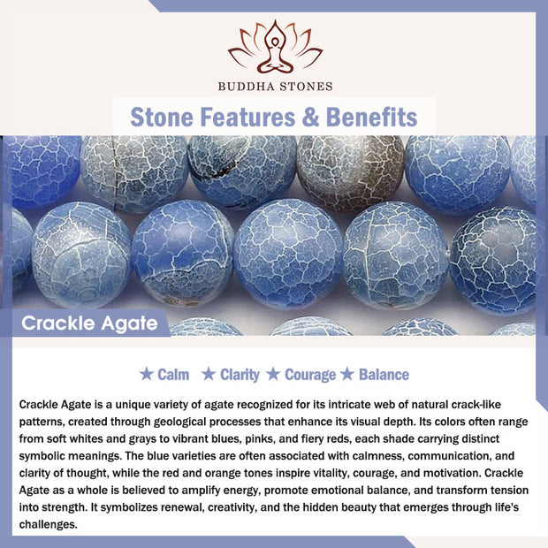 Buddha Stones Natural Stone Sea Turtle Turquoise Crackle Agate Wisdom Bracelet - image 4
