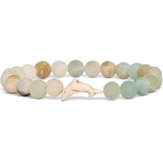 Buddha Stones Natural Stone Dolphin Crackle Agate Tourmaline Courage Bracelet - Amazonite(Wrist Circumference: 15-18cm) - image 7