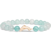 Buddha Stones Natural Stone Dolphin Crackle Agate Tourmaline Courage Bracelet - Blue Tourmaline(Wrist Circumference: 15-18cm) - image 5