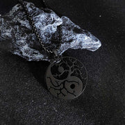 Buddha Stones Branches Hollow Yin Yang Design Stainless Steel Balance Necklace Pendant - image 8