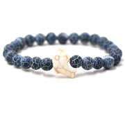 Buddha Stones Natural Various Stones Dolphin Spiritual Balance Bracelet - Crackle Agate(Wrist Circumference: 15-18cm) - image 7